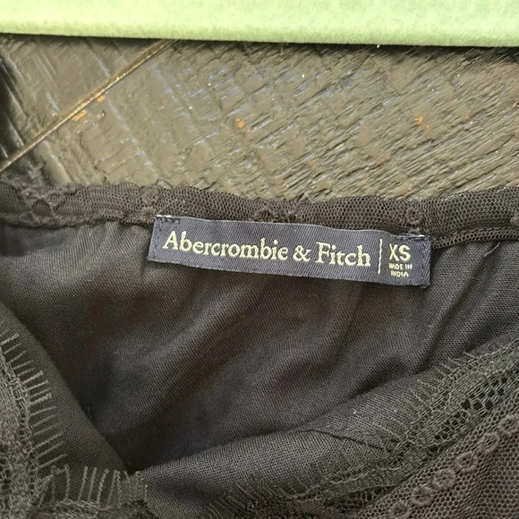 Abercrombie & Fitch Black Mini Lace Dress Spaghetti Straps in Black size XS - Picture 7 of 9